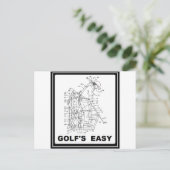 CARTE POSTALE LE GOLF EST FACILE (Debout devant)