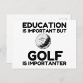 CARTE POSTALE LE GOLF EST PLUS IMPORTANT (Devant / Derrière)