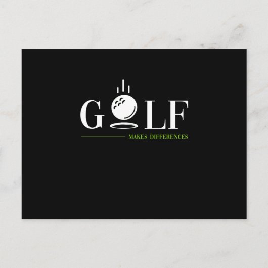 Carte Postale Le Golf fait des différences Golf Golf Club Golf G (Devant)