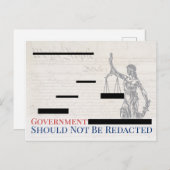 Carte Postale Le gouvernement ne devrait pas être renversé Justi (Devant / Derrière)