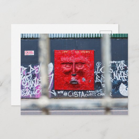 Carte Postale Le graffiti de Belfast Irlande (Devant / Derrière)
