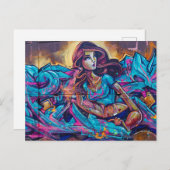 Carte Postale Le graffiti de Belfast Irlande (Devant / Derrière)