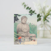 Carte Postale Le Grand Bouddha à Kamakura FUJISHIMA TAKEJI (Debout devant)