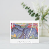 Carte Postale Le Grand Cheval Bleu De Franz Marc (Debout devant)