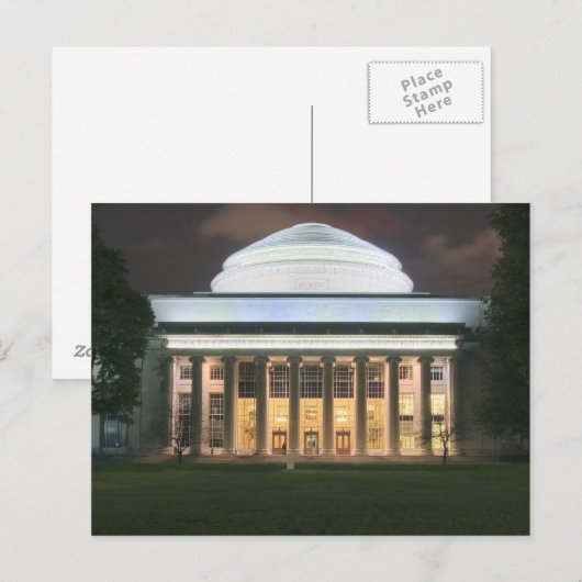 Carte Postale Le grand dôme de Barker Engineering Library du MIT (Devant / Derrière)