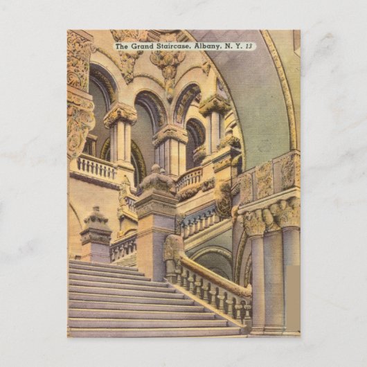 Carte Postale Le Grand Escalier, Albany, New York (Devant)