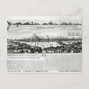 Carte Postale Le grand incendie de Londres en 1666