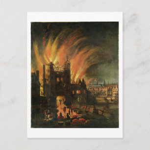 Carte Postale Le grand incendie de Londres (septembre 1666) avec