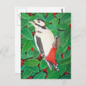 Carte Postale Le grand pic tacheté (Devant / Derrière)