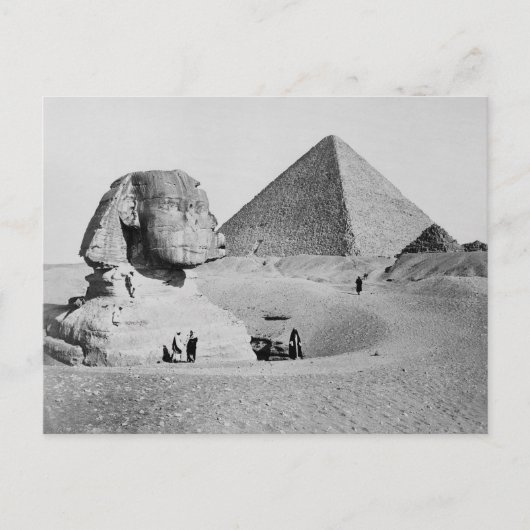 Carte Postale Le grand sphinx, 1877 (Devant)