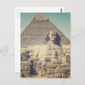 Carte Postale Le grand sphinx de Gizeh (Devant / Derrière)