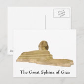 Carte postale : Le grand sphinx de Gizeh (Devant / Derrière)