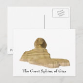 Carte postale : Le grand sphinx de Gizeh (Devant / Derrière)