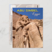 Carte Postale Le grand temple de Ramesses II à Abou Simbel (Devant / Derrière)