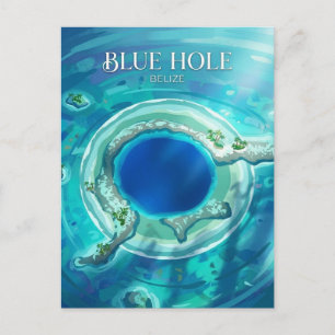 Carte Postale Le Grand Trou Bleu Belize