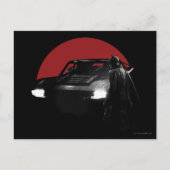 Carte Postale Le graphique Batman & Batmobile (Devant)