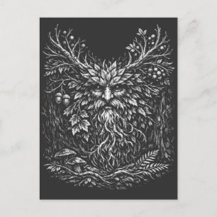 Carte Postale Le Green Man par BurnsInHell