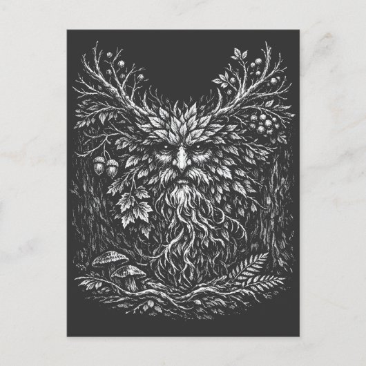 Carte Postale Le Green Man par BurnsInHell (Devant)