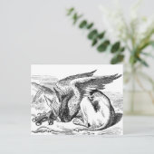 Carte Postale Le Griffin d'Alice au pays des merveilles (Debout devant)