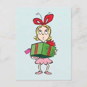 Carte Postale Le Grinch   Cindy-Lou Qui - Tenant Présent
