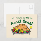 Carte Postale Le Grinch | Je suis ici pour la bête rôtie (Devant / Derrière)