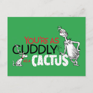 Carte Postale Le Grinch Vous êtes aussi câlin qu'une citation
