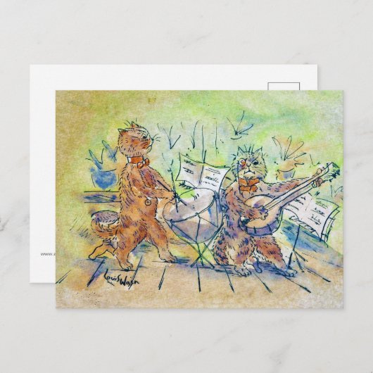 Carte Postale Le groupe de Cats, Louis Wain (Devant / Derrière)