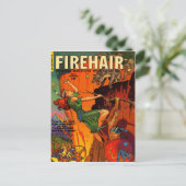 Carte Postale Le guerrier de la tête rouge, une servante qui com (Debout devant)