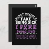 Carte Postale Le guerrier de sensibilisation à la fibromyalgie f (Devant / Derrière)