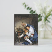 Carte Postale Le guitariste, art de Jean-Baptiste Greuze, (Debout devant)