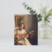 Carte Postale Le guitariste de Johannes Vermeer (Debout devant)
