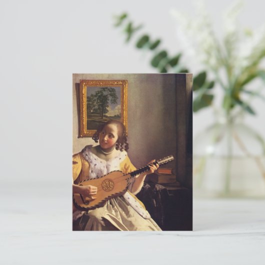 Carte Postale Le guitariste de Johannes Vermeer (Debout devant)