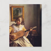 Carte Postale Le guitariste de Johannes Vermeer (Devant)