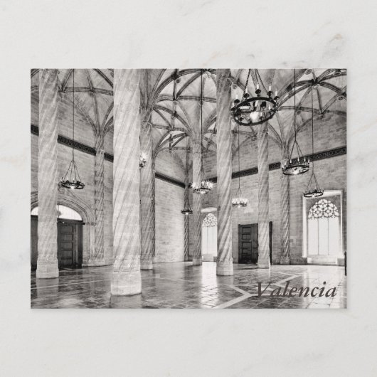 Carte Postale Le Hall des Colonnes de Valence (Devant)