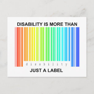 Carte Postale Le handicap est plus qu'un étiquette