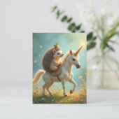 Carte Postale Le hérisson et la licorne (Debout devant)