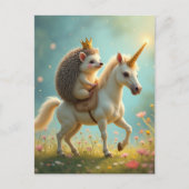Carte Postale Le hérisson et la licorne (Devant)