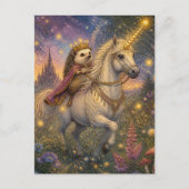 Carte Postale Le hérisson et la licorne (Devant)