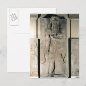 Carte Postale Le héros Gilgamesh tient un lion (Devant / Derrière)