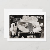Carte Postale Le Hillman Hawk 1937 (Devant / Derrière)