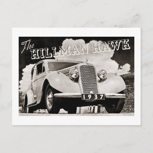Carte Postale Le Hillman Hawk 1937 (Devant)