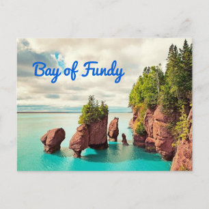 Carte Postale Le Hopewell Rocks Bay de Fundy Canada stylisé