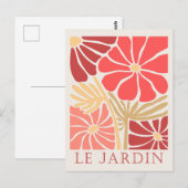 Carte Postale Le Jardin Boho Fleurs (Devant / Derrière)