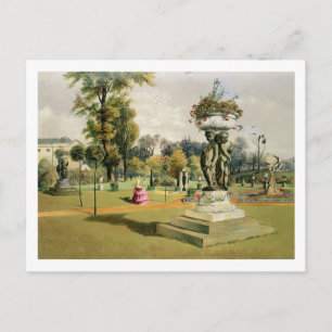 Carte Postale Le Jardin de la Terrasse, Abbaye de Woburn (chromo