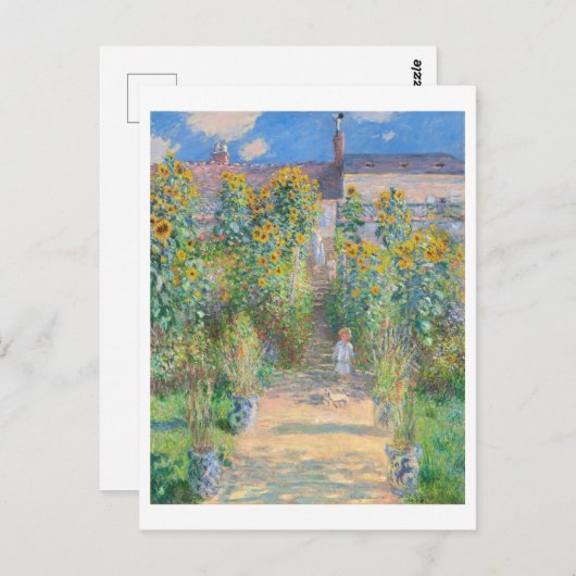 Carte Postale Le jardin de l'artiste par Claude Monet Painting (Devant / Derrière)