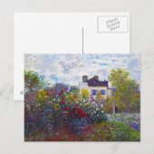 Carte Postale Le jardin de Monet à Argenteuil Claude Monet (Devant / Derrière)
