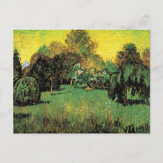 Carte Postale Le jardin des poètes par Vincent van Gogh. (Devant)