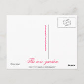 Carte Postale Le jardin rose (Dos)