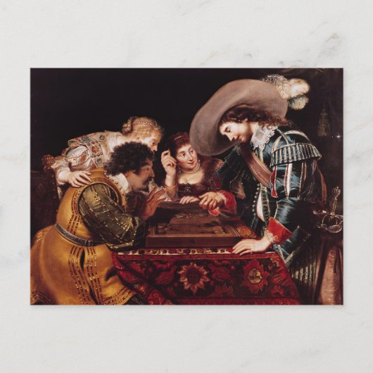 Carte Postale Le jeu du jacquet (Devant)