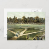 Carte Postale Le jeu national américain de baseball (Devant / Derrière)